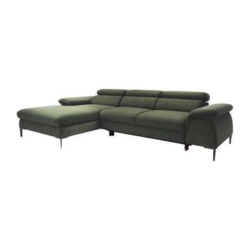 Divano letto in Velluto Verde - Angolo a sinistra - SEPINA di PASCAL MORABITO