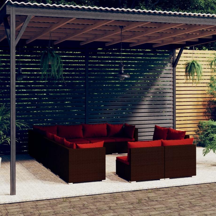 VidaXL Salon de jardin rotin synthétique  