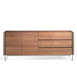 ANGEL CERDA Sideboard aus Nussbaum und Glas  