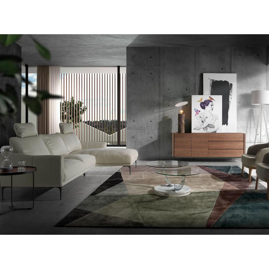 ANGEL CERDA Credenza in noce e vetro temperato  