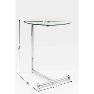 KARE Design Table d&#039;appoint Easy Living verre clair Ø46cm  