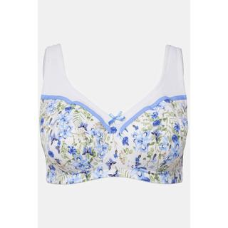 Ulla Popken Reggiseno sostenitivo Farfalle senza ferretto coppa C-F  