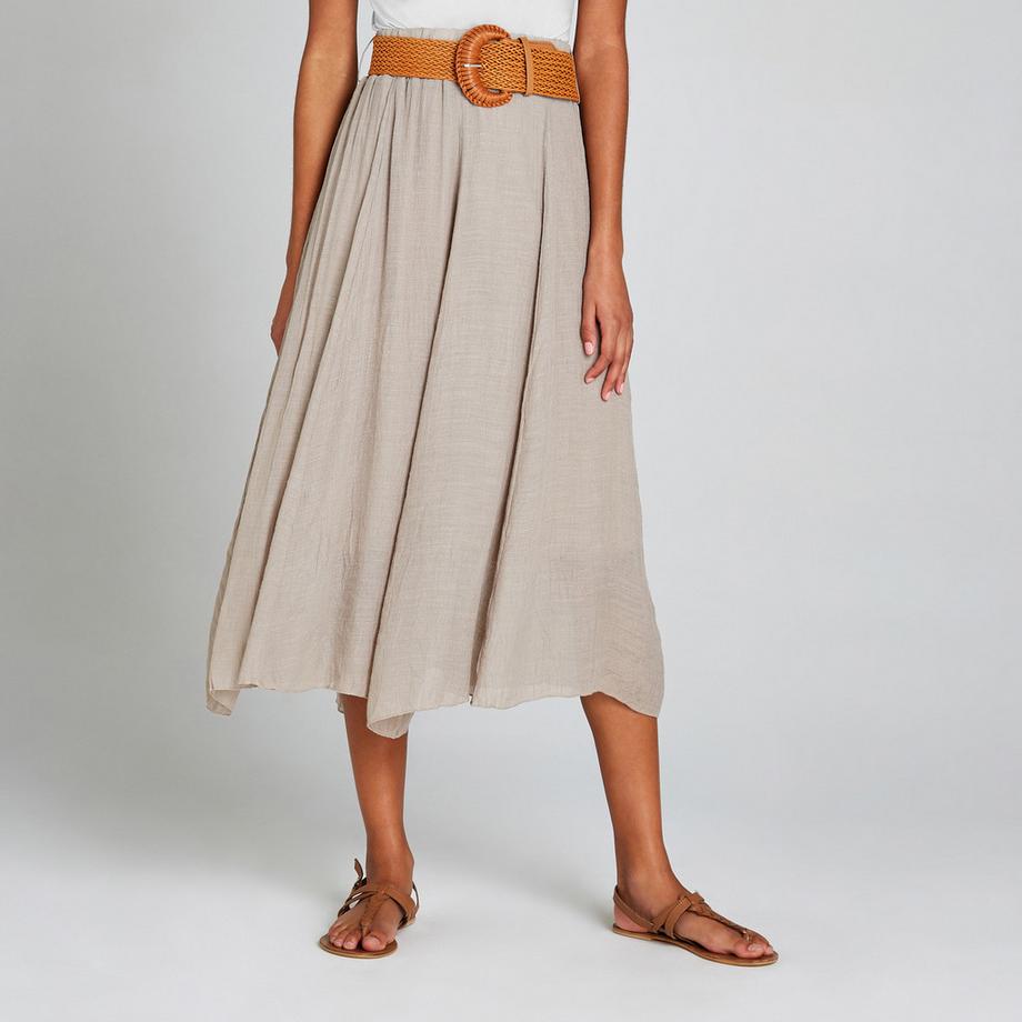 APRICOT Midirock mit Knittereffekt  