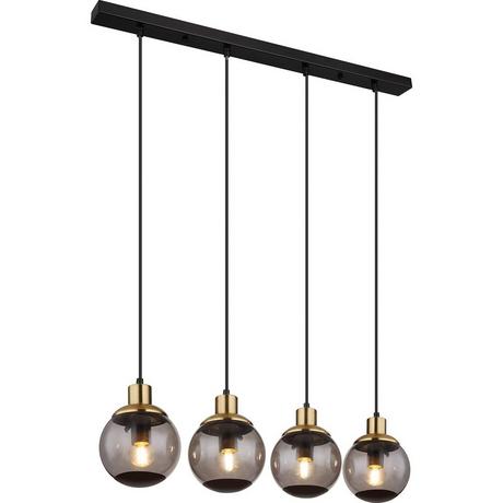 mutoni Lampe suspendue Potter métal noir mat 4xE27  