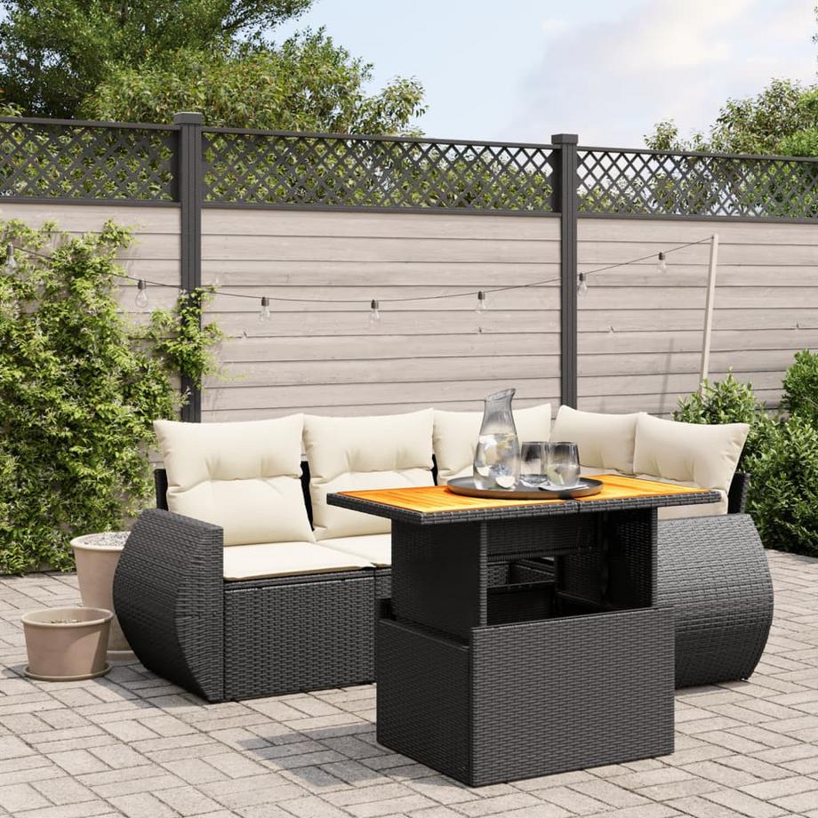 VidaXL Ensemble de canapés de jardin rotin synthétique  
