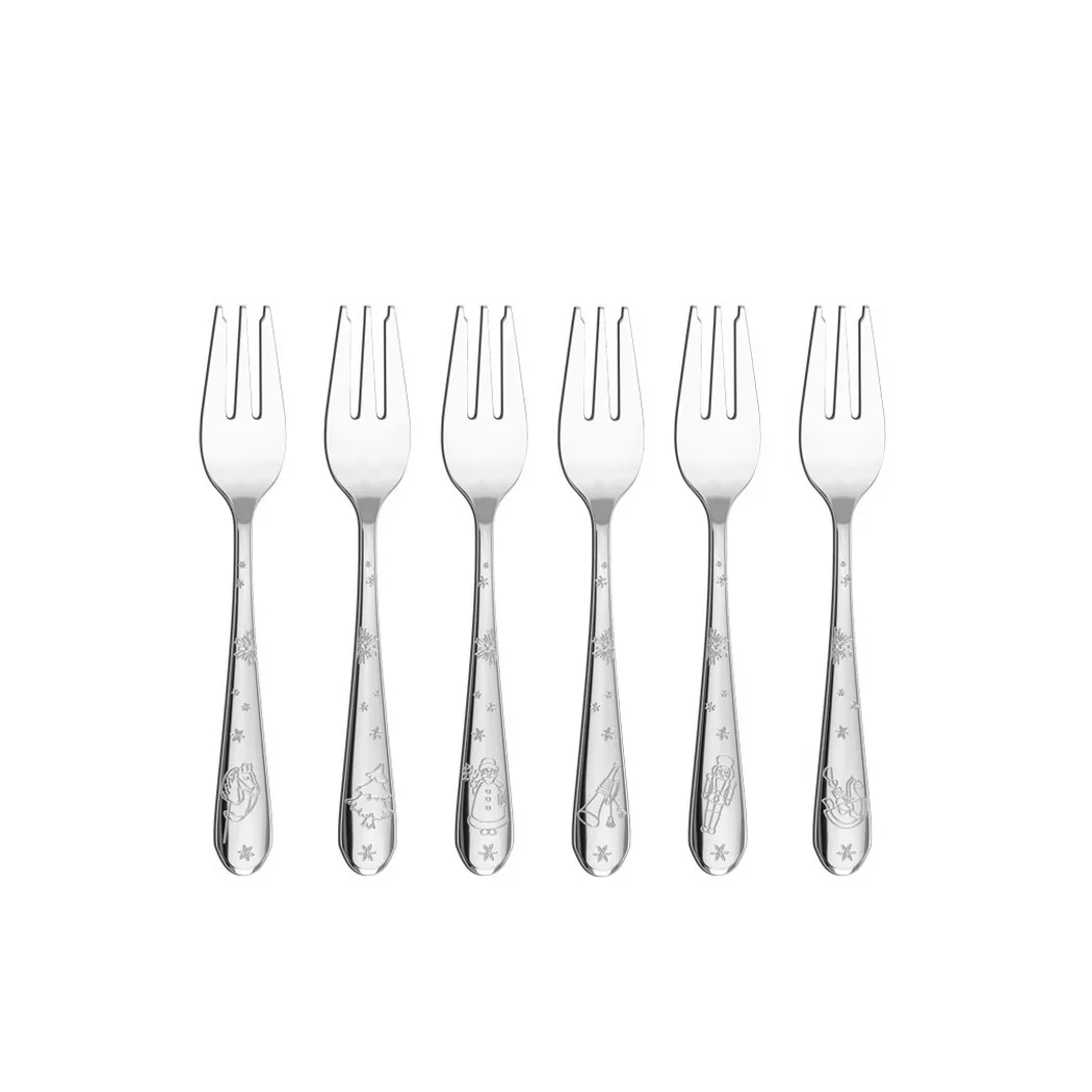 VILLEROY & BOCH Kuchengabel Set 6-tlg. silber