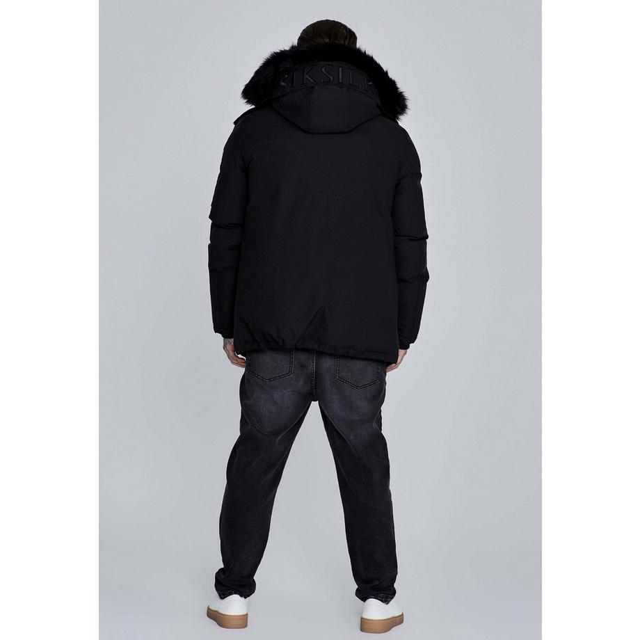 Sik Silk Parka mit Kunstfellkapuze  
