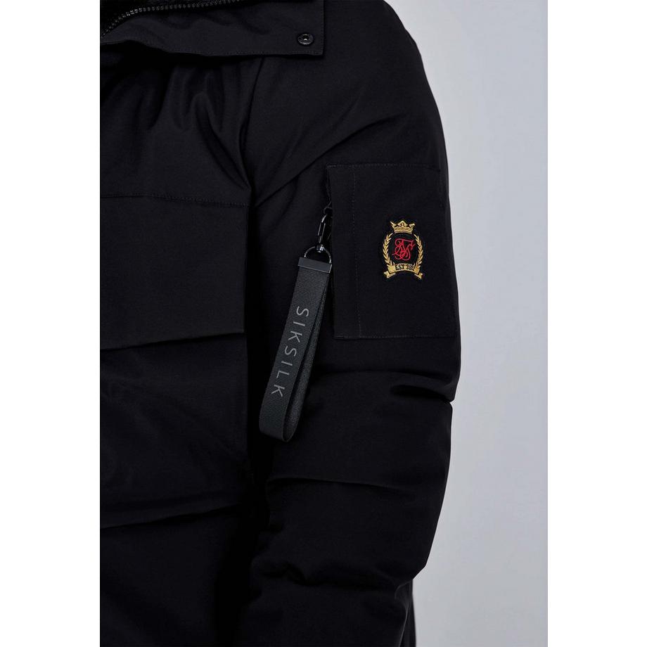 Sik Silk Parka mit Kunstfellkapuze  