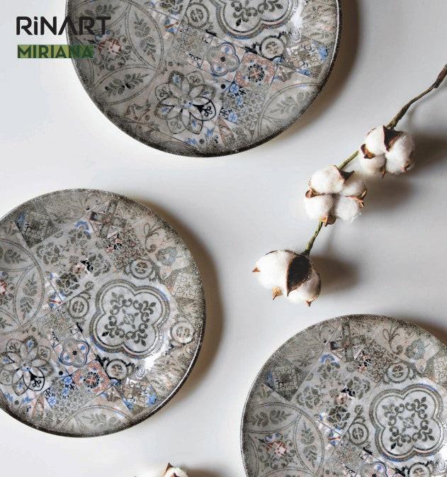Rinart Piatto profondo - Miriana -  Porcellana - 25 cm- set di 6  