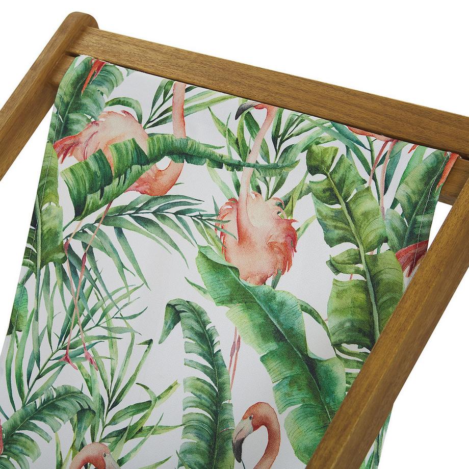 Beliani Lot de 2 chiliennes pliantes en Tissu  ANZIO  