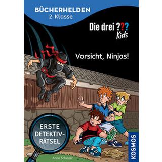 Die drei ??? Kids, Bücherhelden 2. Klasse, Vorsicht, Ninjas! Scheller, Anne; Böhm, Michael (Illustrationen) Gebundene Ausgabe 