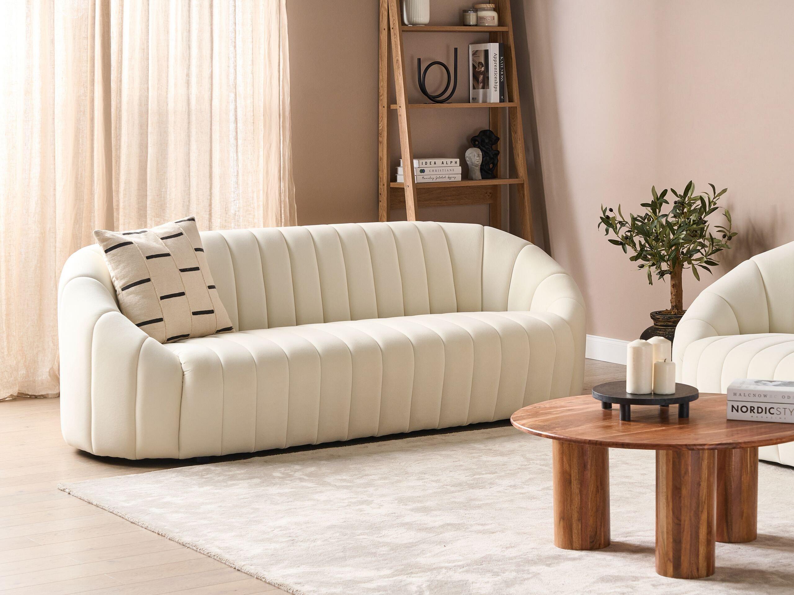 Beliani 3 Sitzer Sofa aus Samtstoff Retro MALUNG  