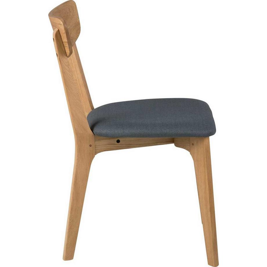 mutoni Sedia in legno Grigio chiaro retrò Grigio scuro  