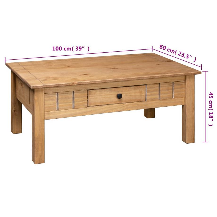 VidaXL Table basse bois  