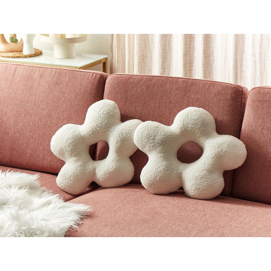 Beliani Dekokissen 2er Set aus Bouclé Modern CAMPONULA  