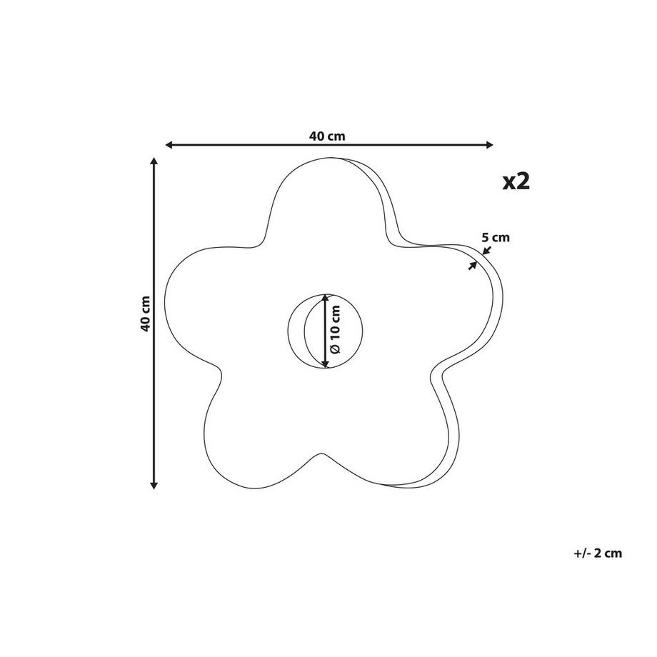 Beliani Dekokissen 2er Set aus Bouclé Modern CAMPONULA  