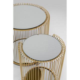 KARE Design Beistelltisch Wire Double Brass (2er-Set)  