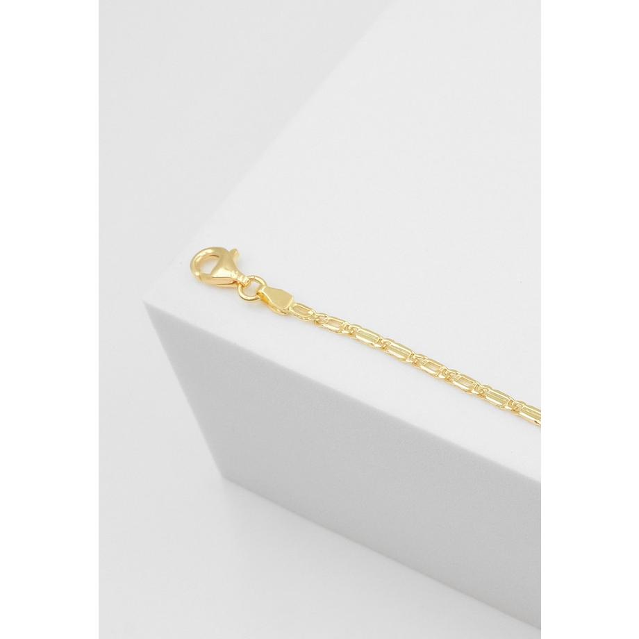 MUAU Schmuck  ID-Bracelet Fantasie Gelbgold 750, 2mm, 14cm 