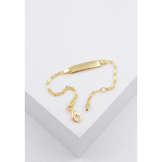 MUAU Schmuck  ID-Bracelet Fantasie Gelbgold 750, 2mm, 14cm 