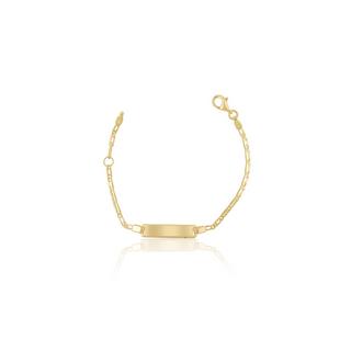 MUAU Schmuck  ID-Bracelet Fantasie Gelbgold 750, 2mm, 14cm 