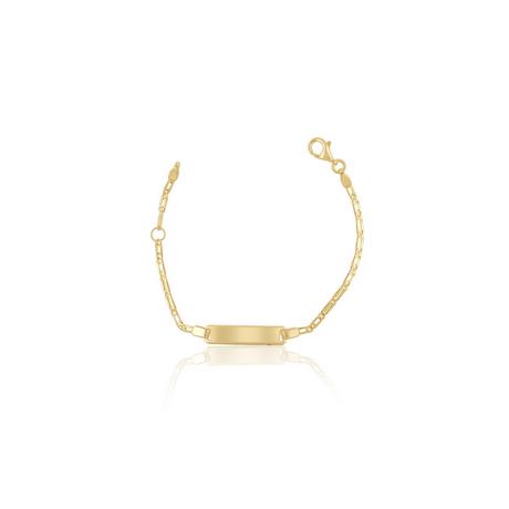 MUAU Schmuck  ID-Bracelet Fantasie Gelbgold 750, 2mm, 14cm 