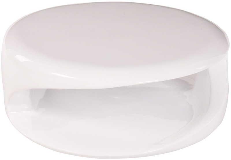 mutoni Table basse 83x76x33cm fibre de verre blanche  