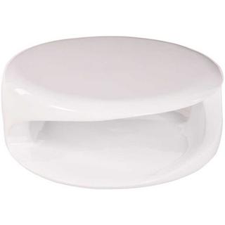 mutoni Table basse 83x76x33cm fibre de verre blanche  