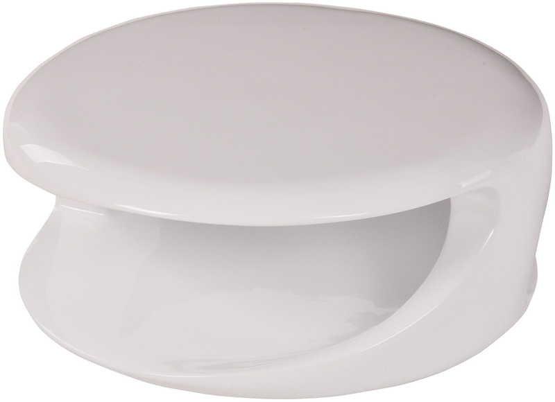 mutoni Table basse 83x76x33cm fibre de verre blanche  