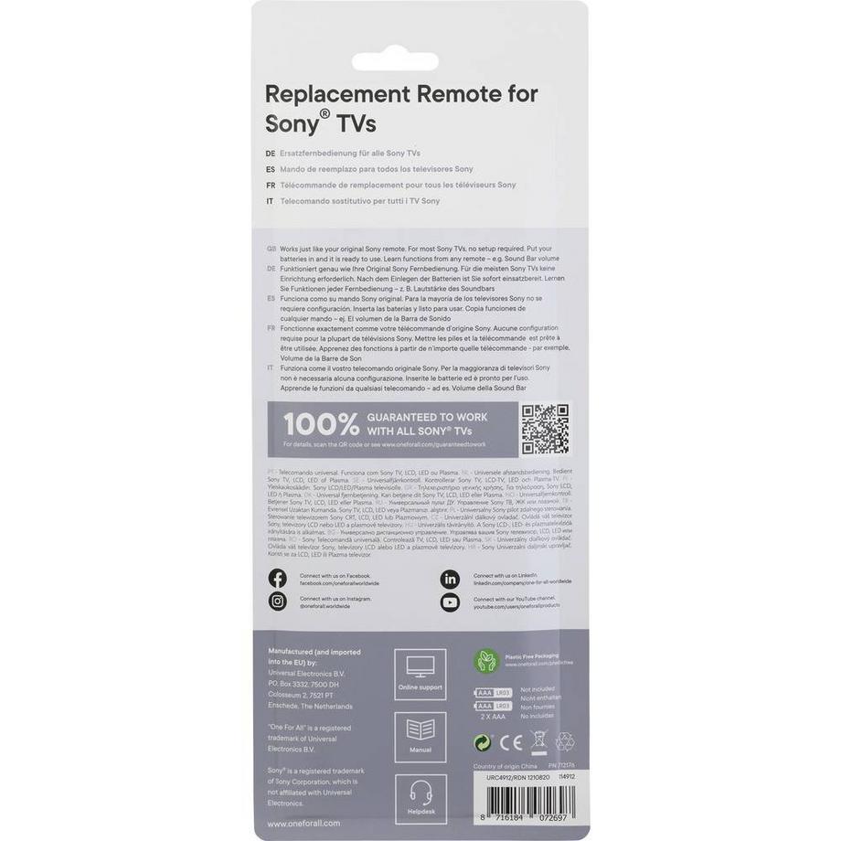 One For All  Fernbedienung 2.0 