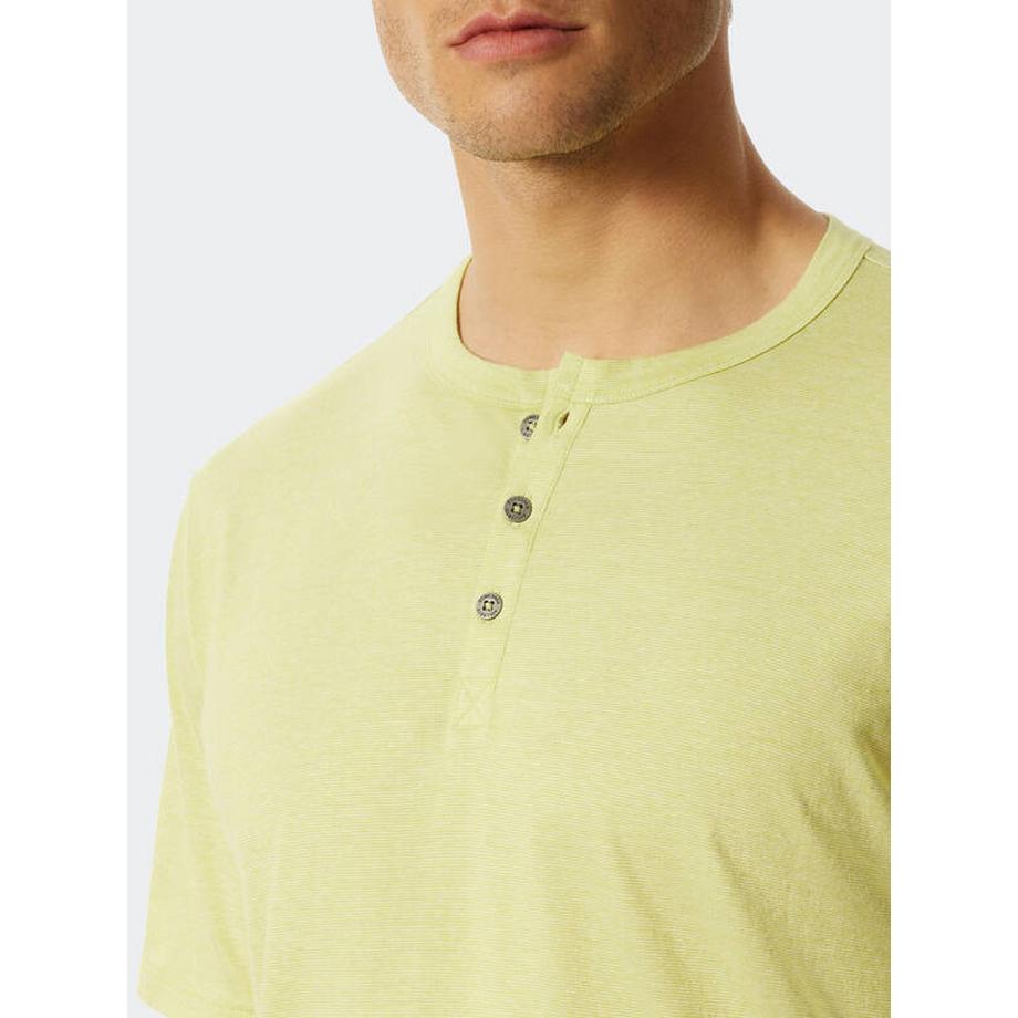 Schiesser Fashion Pyjama Kurzarm Henley Top und bedruckte Shorts  