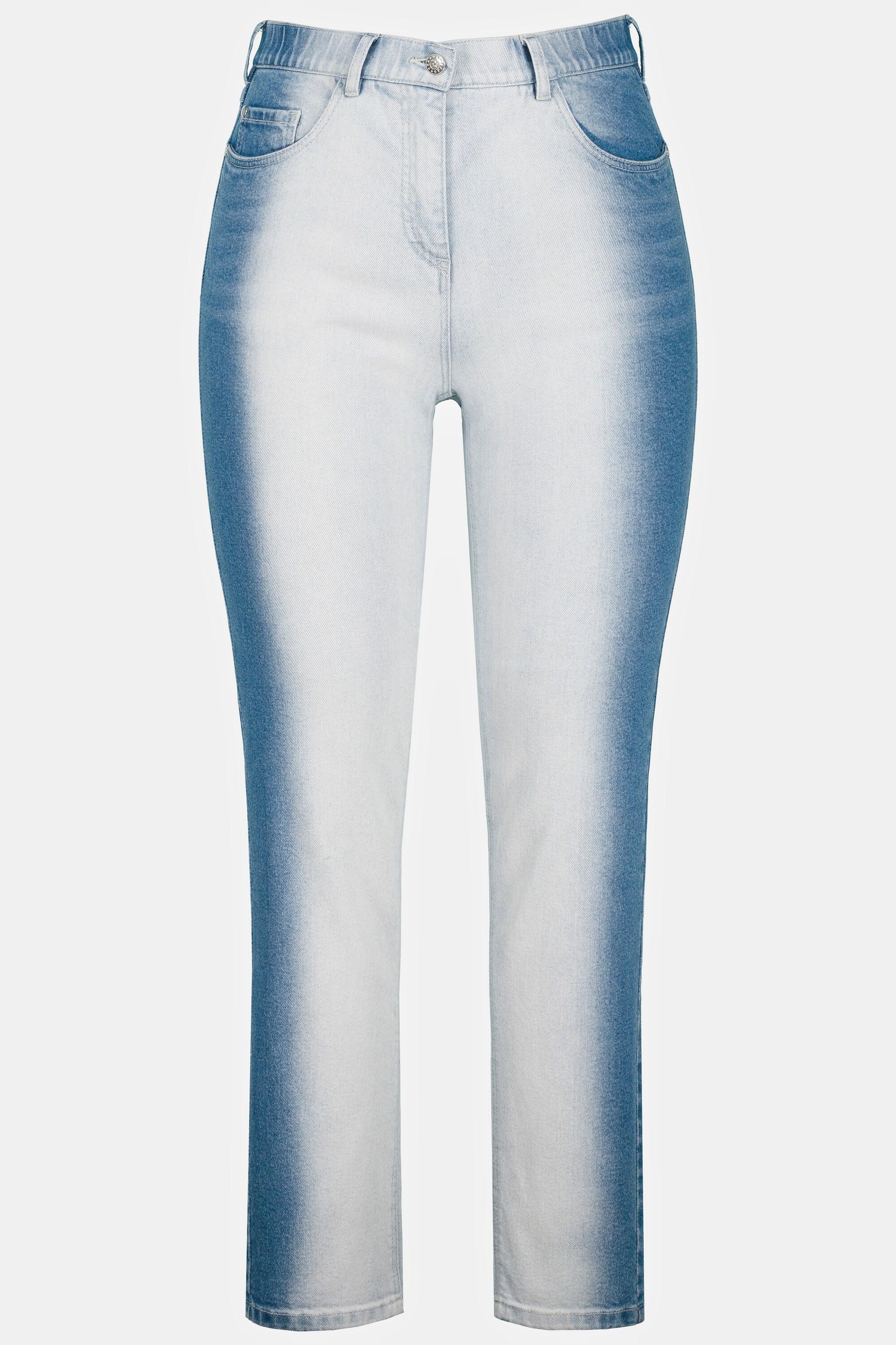 Ulla Popken  Jeans Sarah, Bleaching-Effekt, High Waist, schmales Bein 