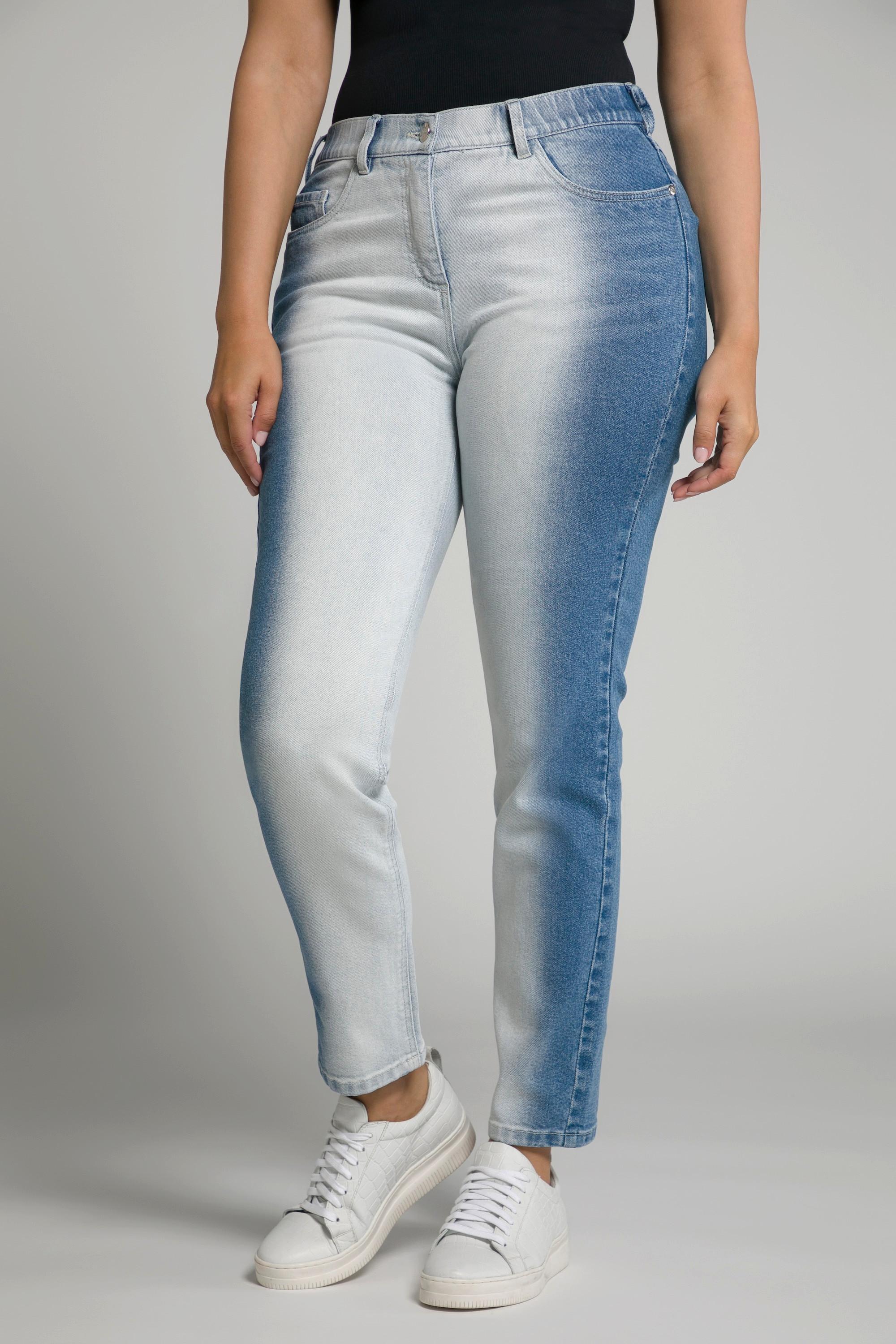 Ulla Popken  Jeans Sarah, Bleaching-Effekt, High Waist, schmales Bein 