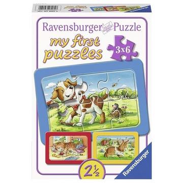 Puzzle Ravensburger Meine Tierfreunde 3 X 6 Teile