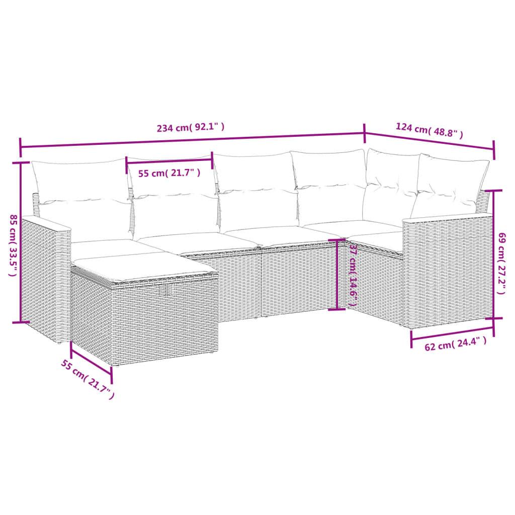 VidaXL Ensemble de canapés de jardin rotin synthétique  