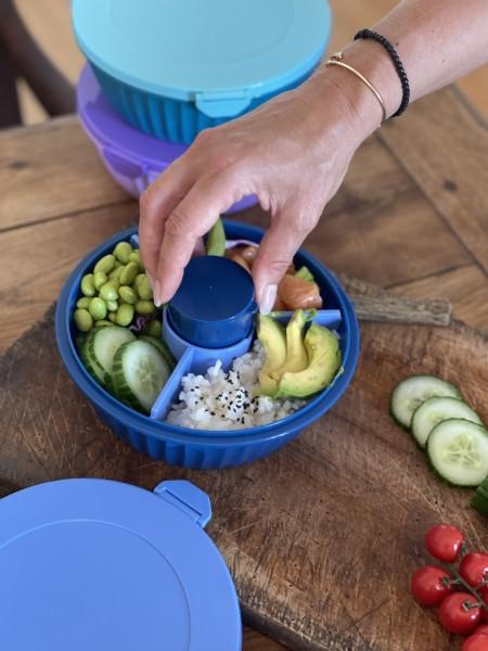 Yumbox Yumbox Poke Bowl Schüssel Schale mit 3-teiligem Teiler, Tangerine Orange  