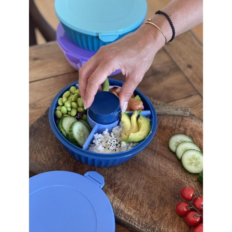 Yumbox Yumbox Poke Bowl Schüssel Schale mit 3-teiligem Teiler, Tangerine Orange  
