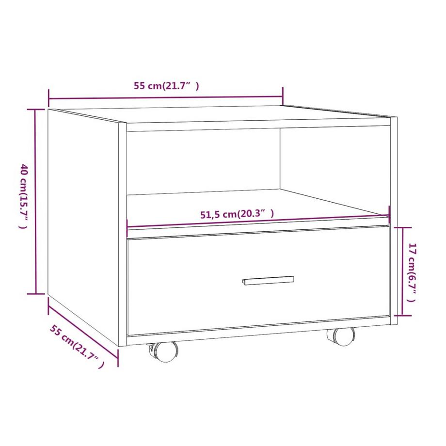 VidaXL Table basse bois d'ingénierie  