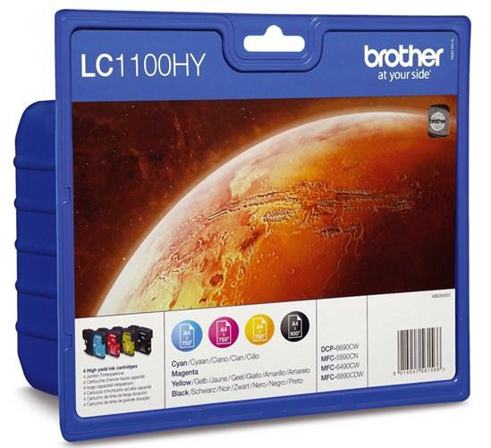 brother  LC 1100HY Cartouche d´encre d´origine pack de 4 couleurs 