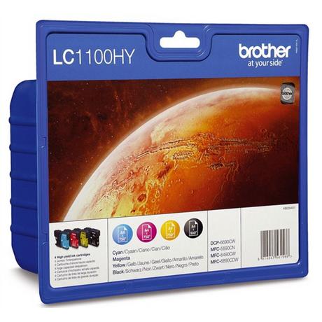 brother  LC-1100HY Value Pack, 4-Pack - C/M/Y/BK 