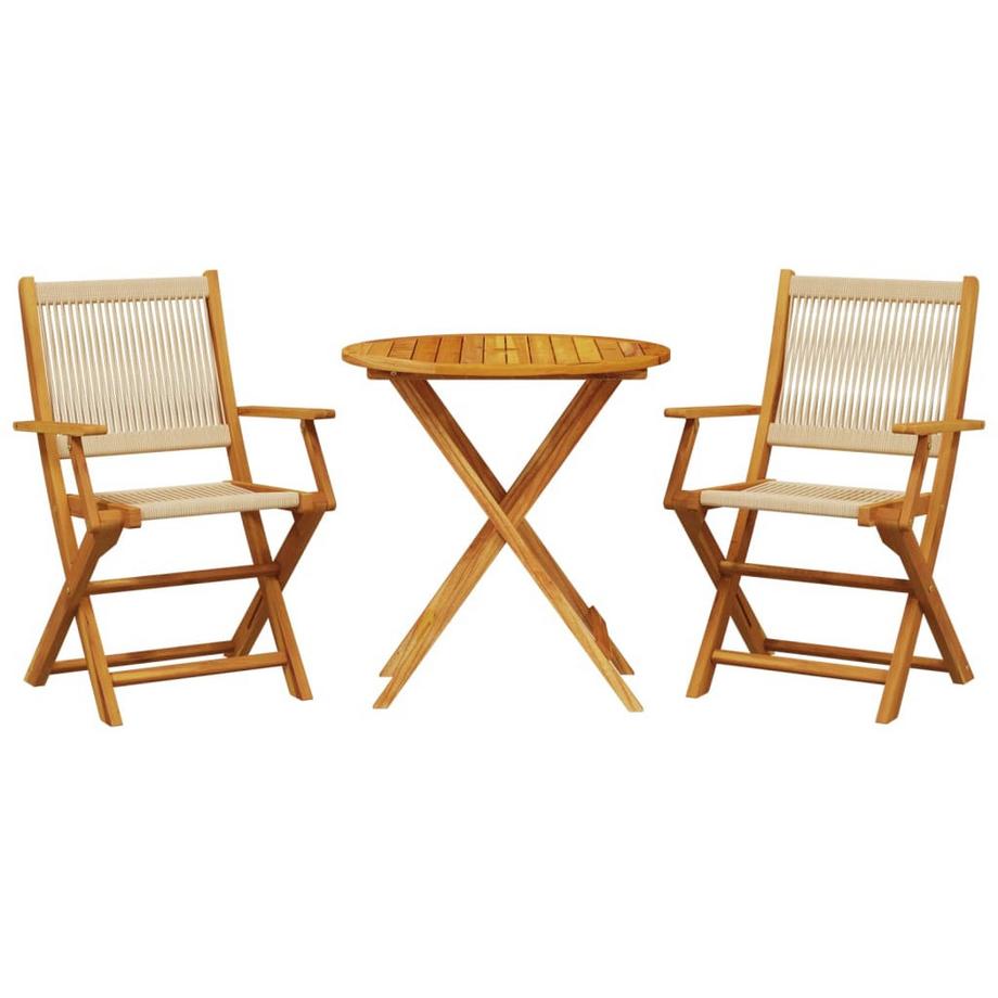 Ensemble de bistro bois d'acacia