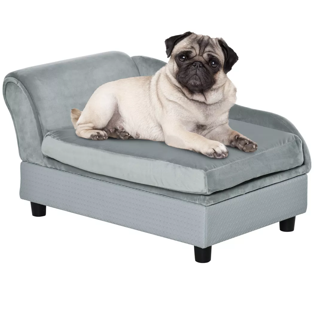 PawHut - Canapé pour chien, One Size, Gris