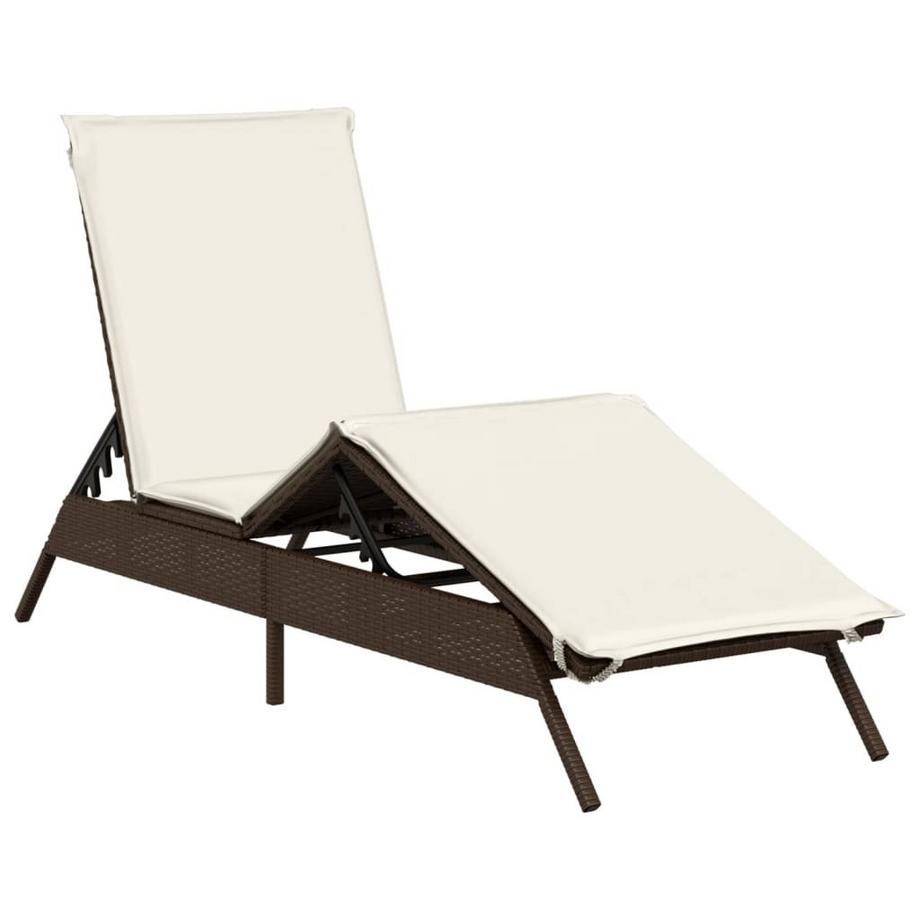 VidaXL Chaise longue rotin synthétique  