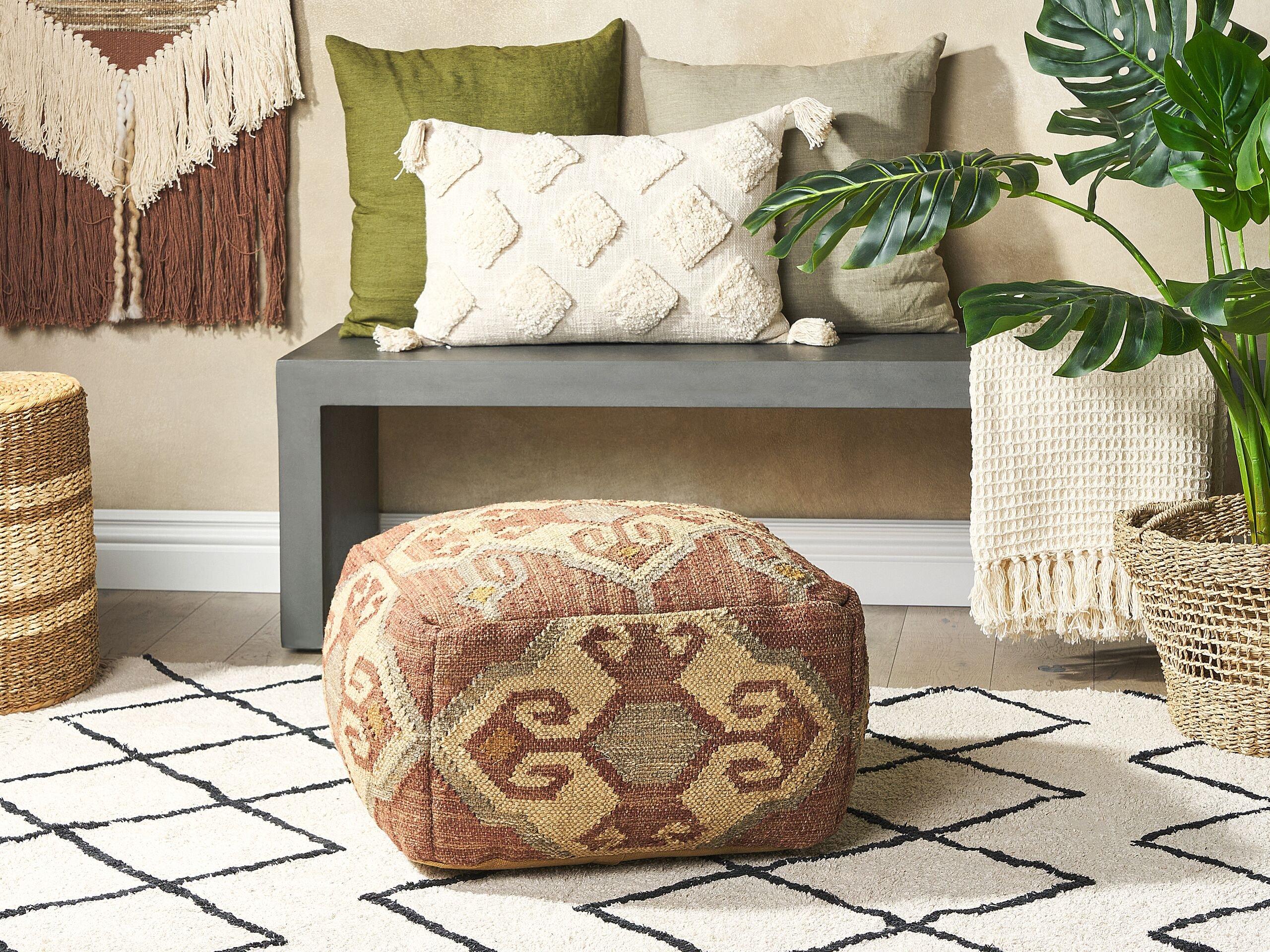 Beliani Pouf en Jute Rétro URPAD  