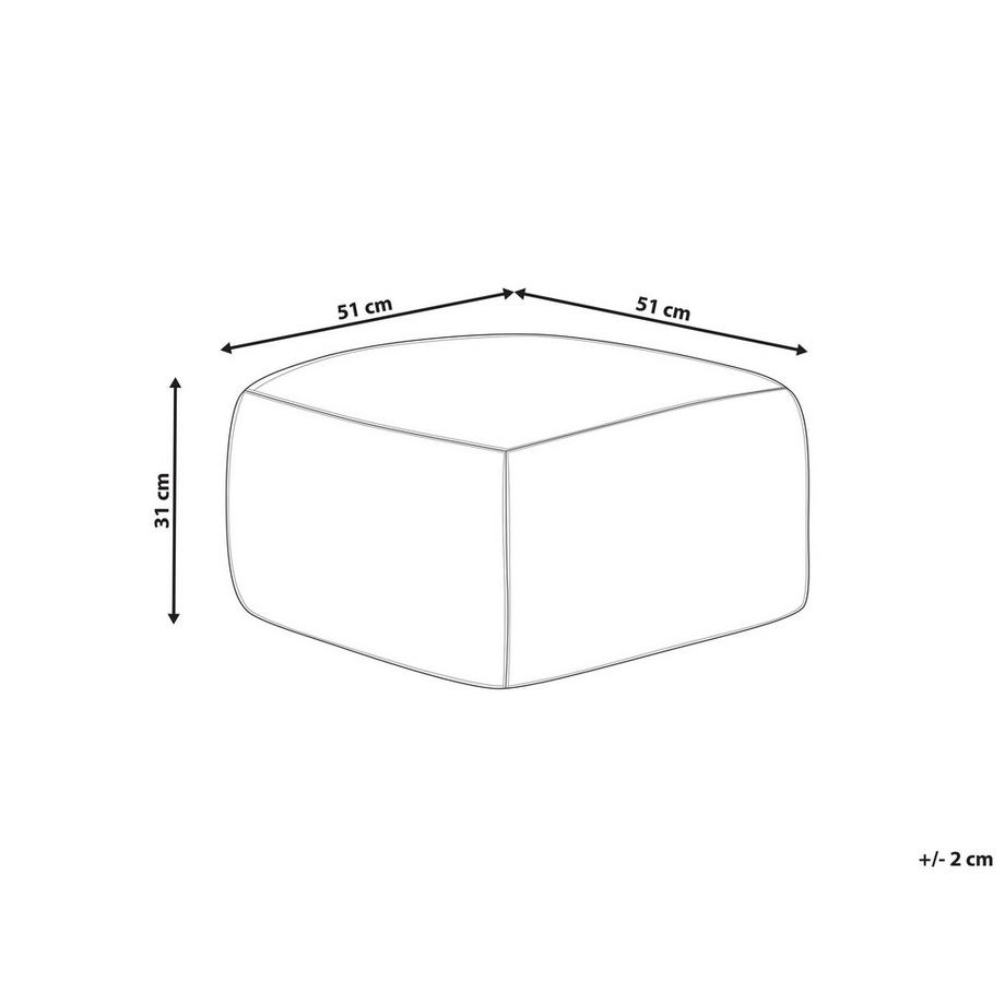 Beliani Pouf aus Jute Retro URPAD  