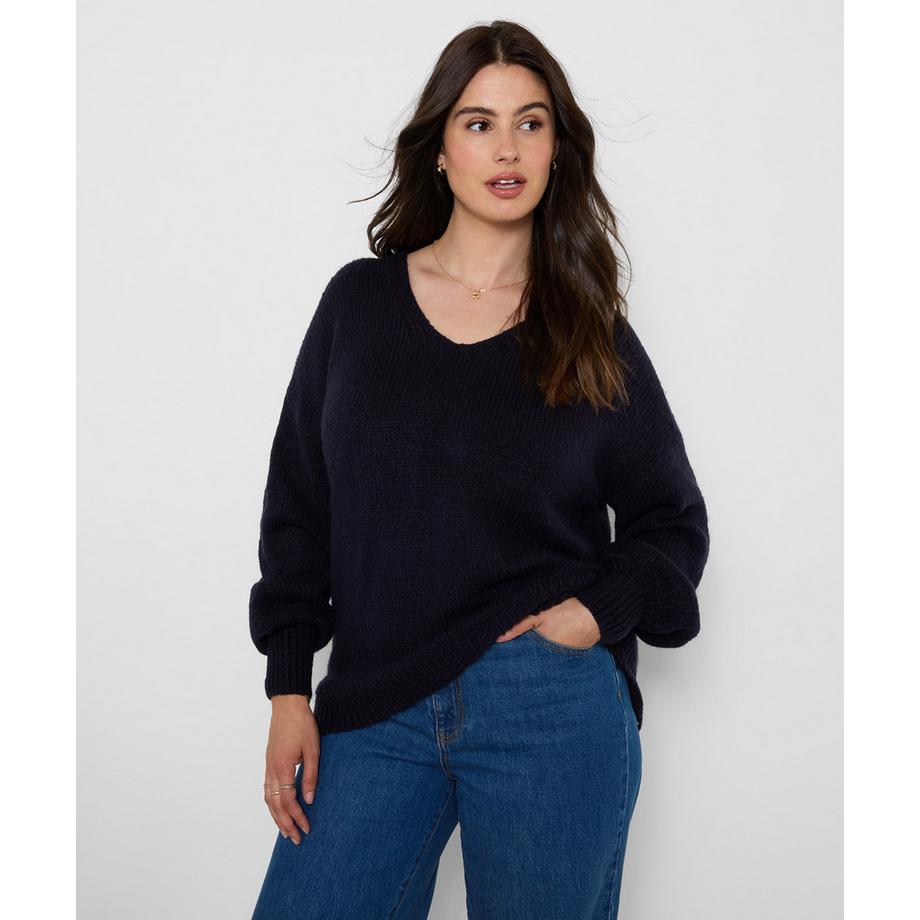 Kuschelweicher Pullover mit V-Ausschnitt