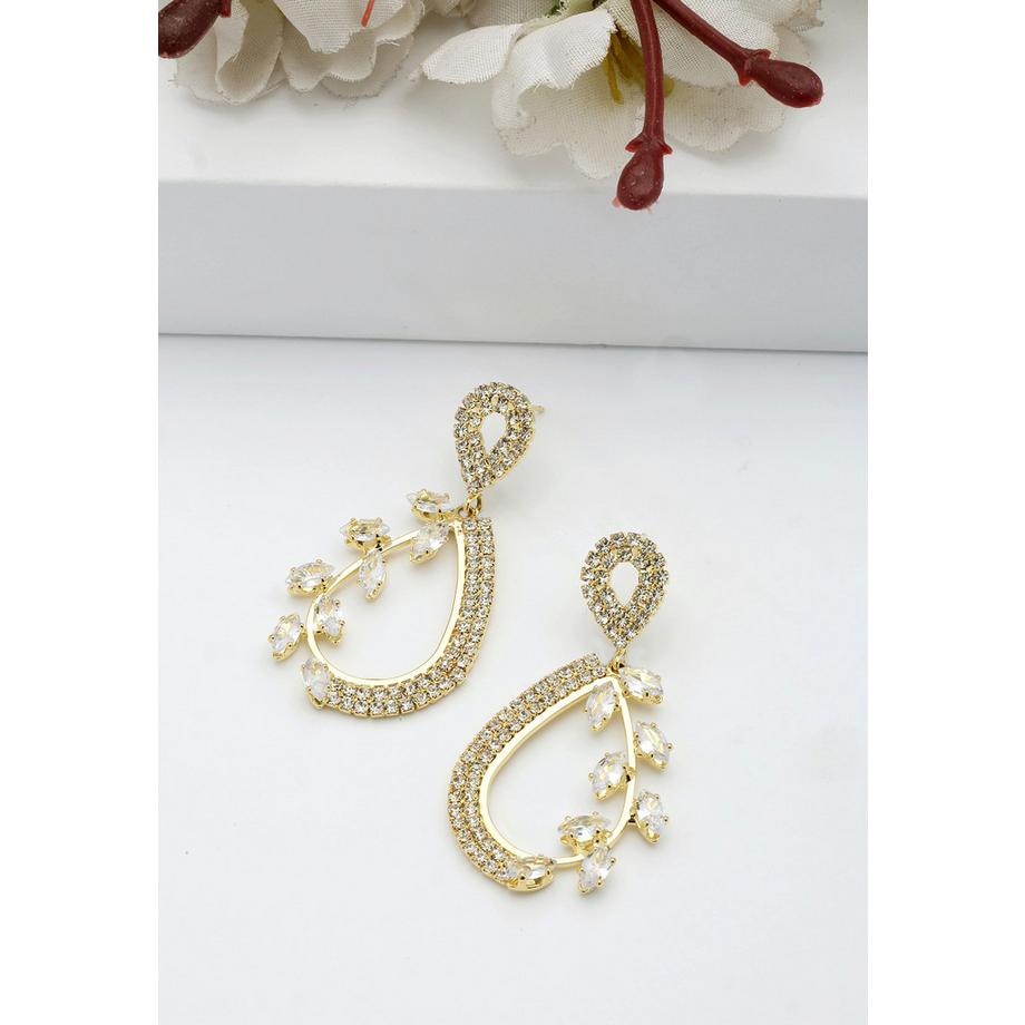 AVANT-GARDE PARIS  Moderne Florale Tropfenohrringe 