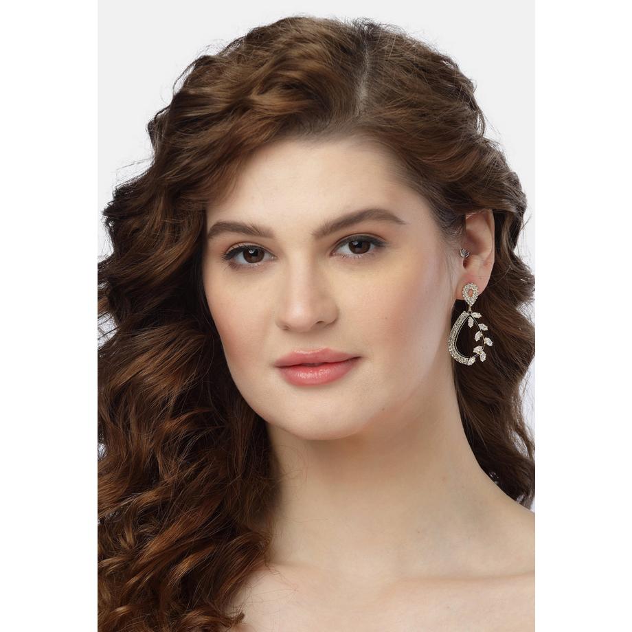 AVANT-GARDE PARIS  Moderne Florale Tropfenohrringe 