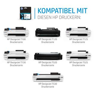 Hewlett-Packard  HP Tintenpatrone 711 yellow CZ136A DesignJet T120/520 3x29ml 