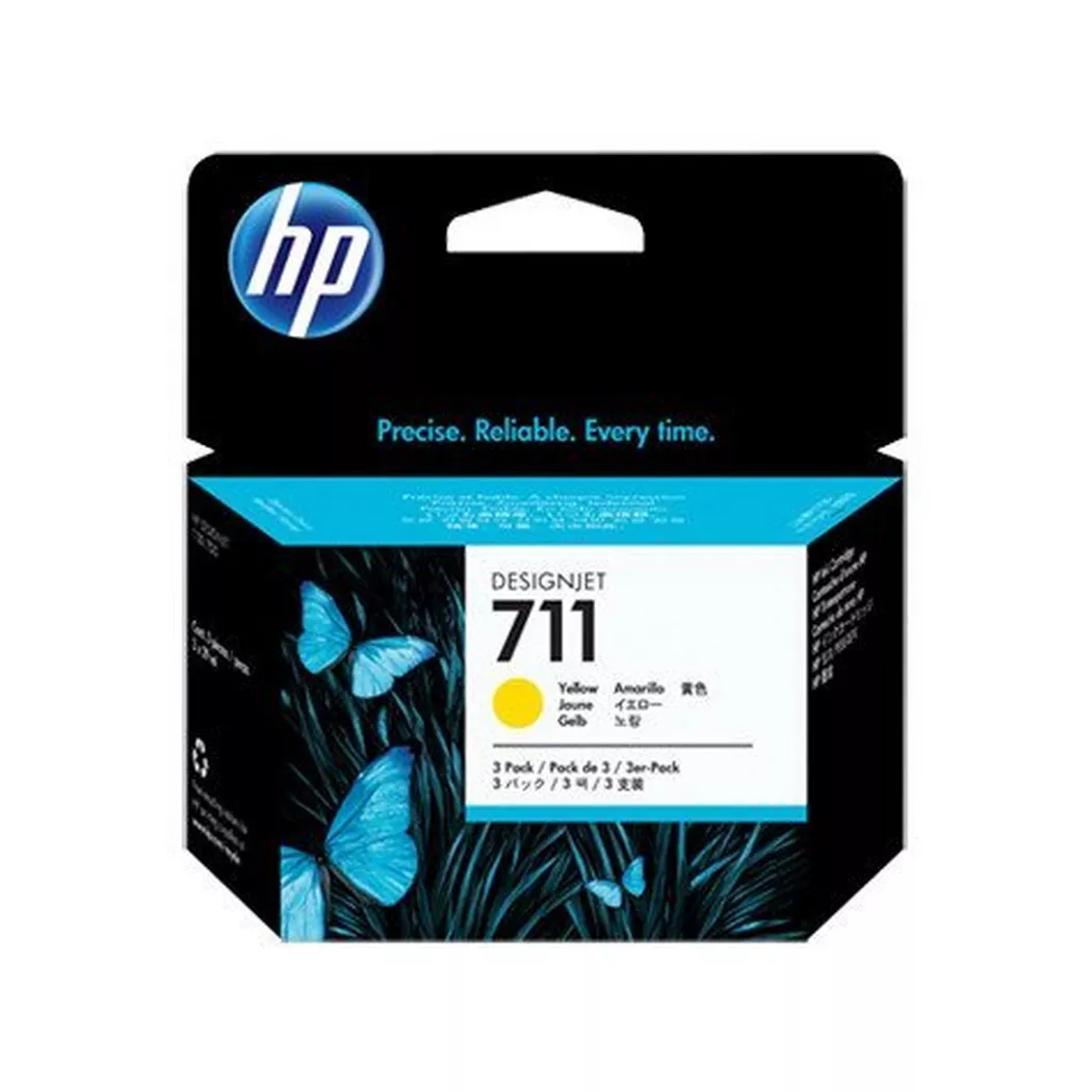 Hewlett-Packard – HP Tintenpatrone 711 yellow CZ136A DesignJet T120/520 3x29ml, One Size