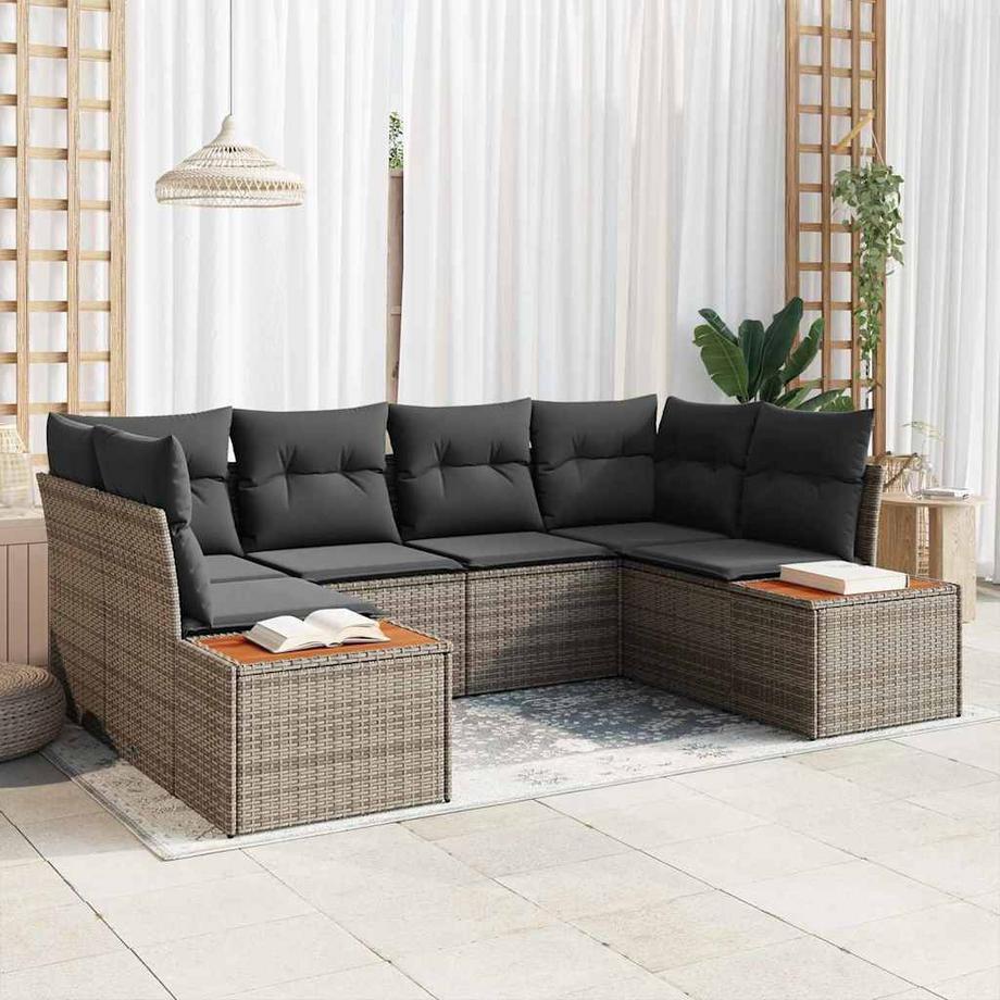 VidaXL Ensemble de canapés d'extérieur poly rattan  